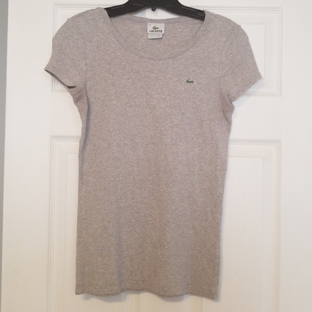 Like New Lacoste Grey Knitted Top Size 40 (S)
